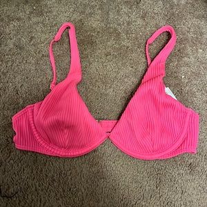 Hot pink bikini top from hollister